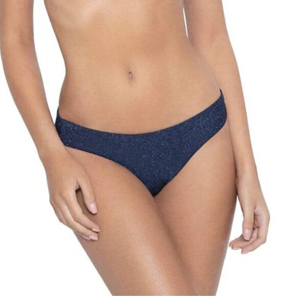 NWT PQ Swim Basic Ruched Back Full Bikini Bottoms in Sapphire Sz. M - Picture 2 of 5